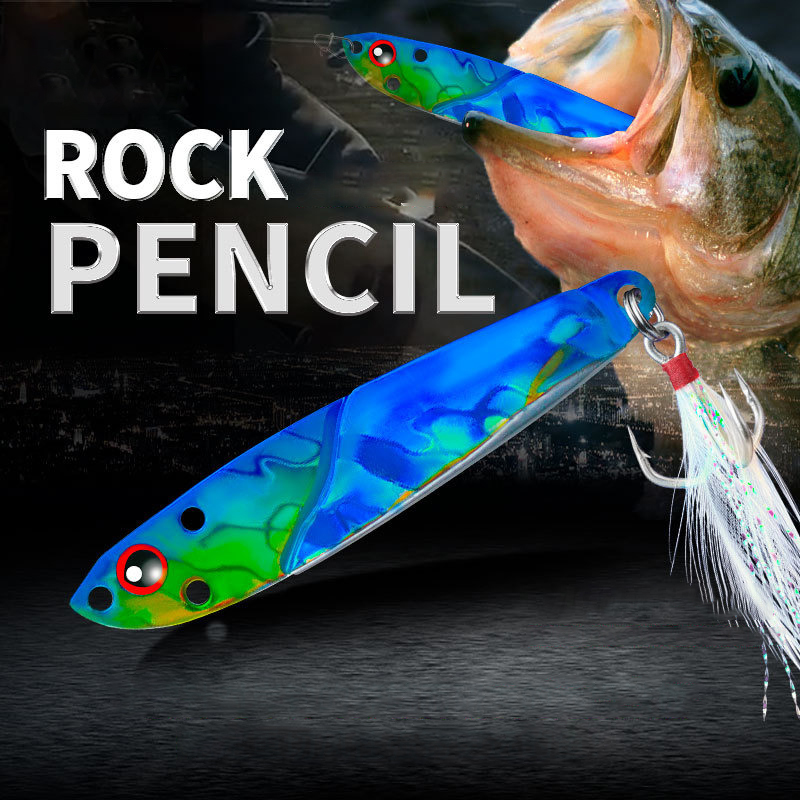 Fishing Lure Spoon - 1PC Metal Jig 3D Fish Bait