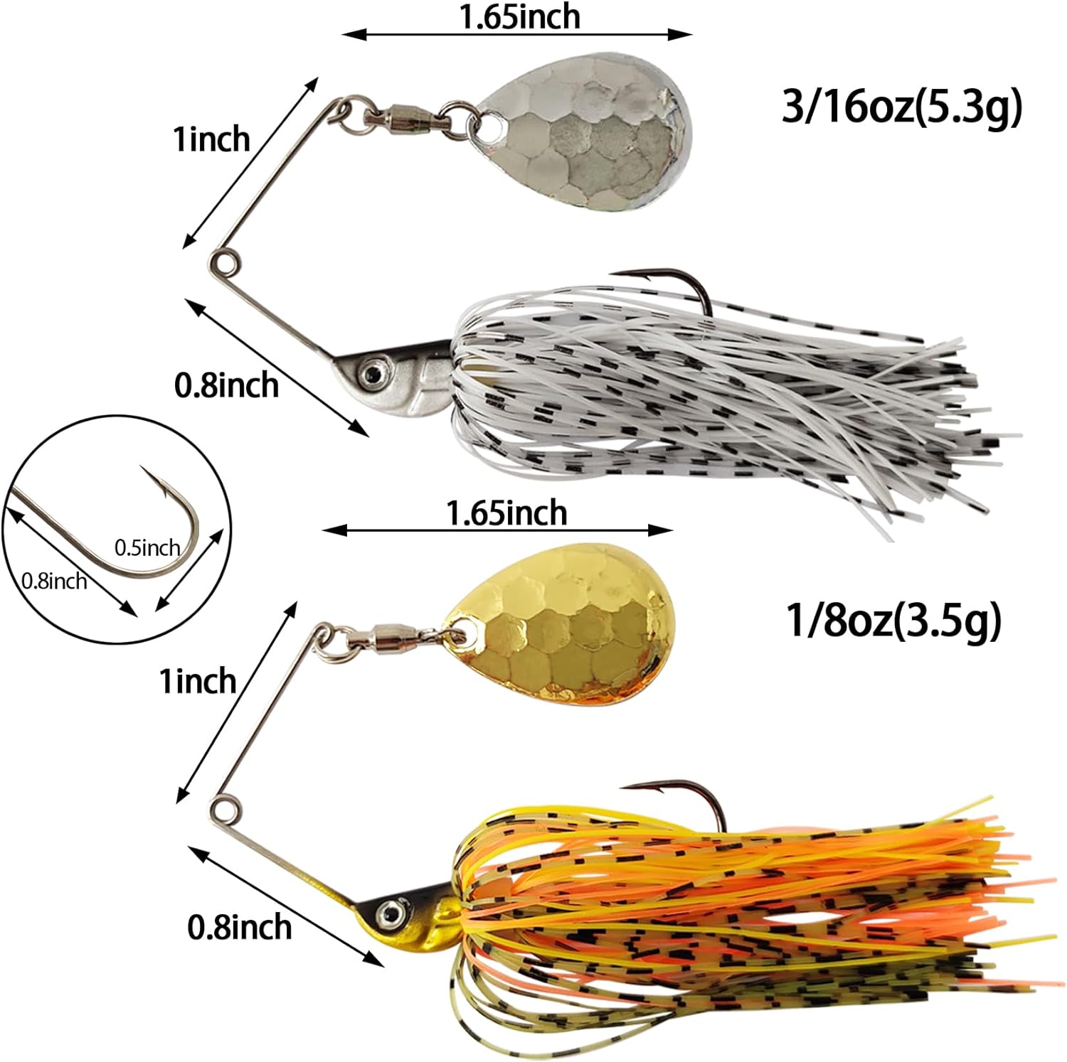 Eupheng Spinner Bait Spoon Wir - Fishing Lure Spoon recension och pris