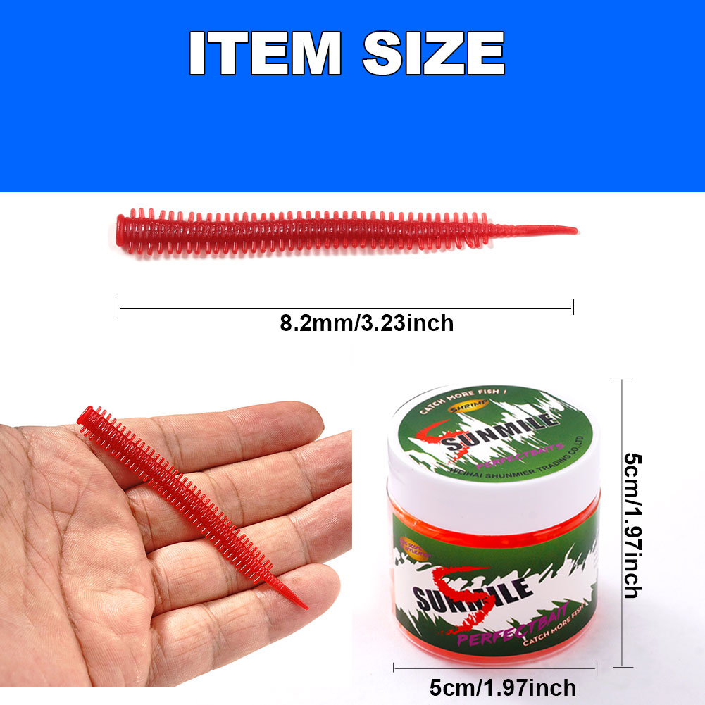 SUNMILE 10pcs Sand Worm Lures  - Fishing Lure Soft Plastic recension och pris
