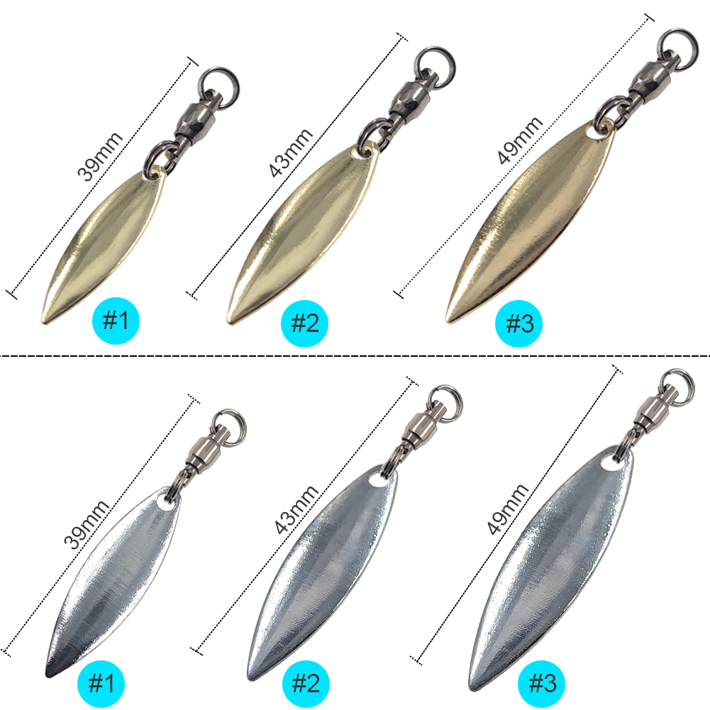 10pcs Willowleaf Blades Spinne - Fishing Lure Blade Bait recension och pris