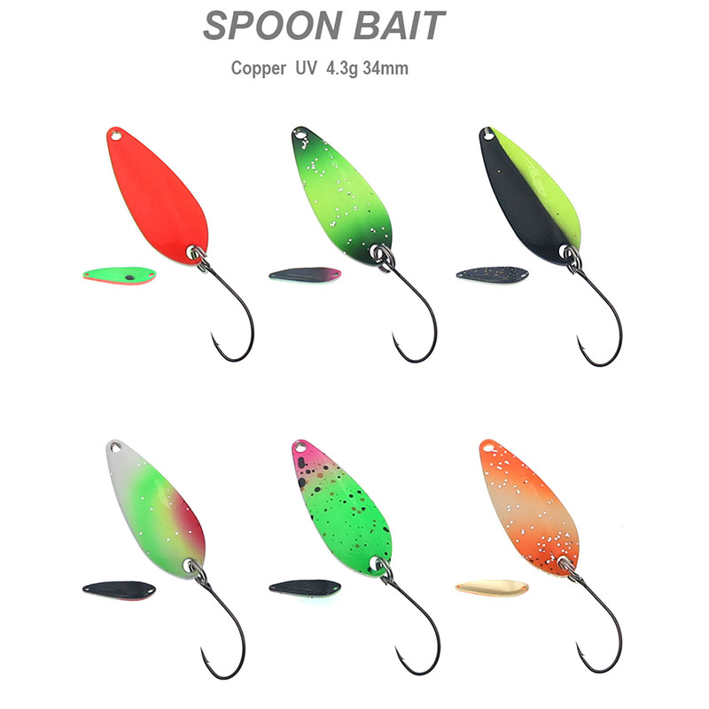 Fishing Spoon 4.3g 34mm UV Col - Fishing Lure Spoon recension och pris