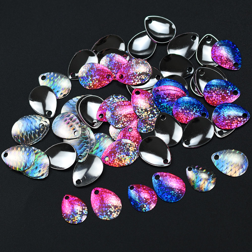 6Pcs Iridescent Fish Scale Spo - Fishing Lure Blade Bait recension och pris