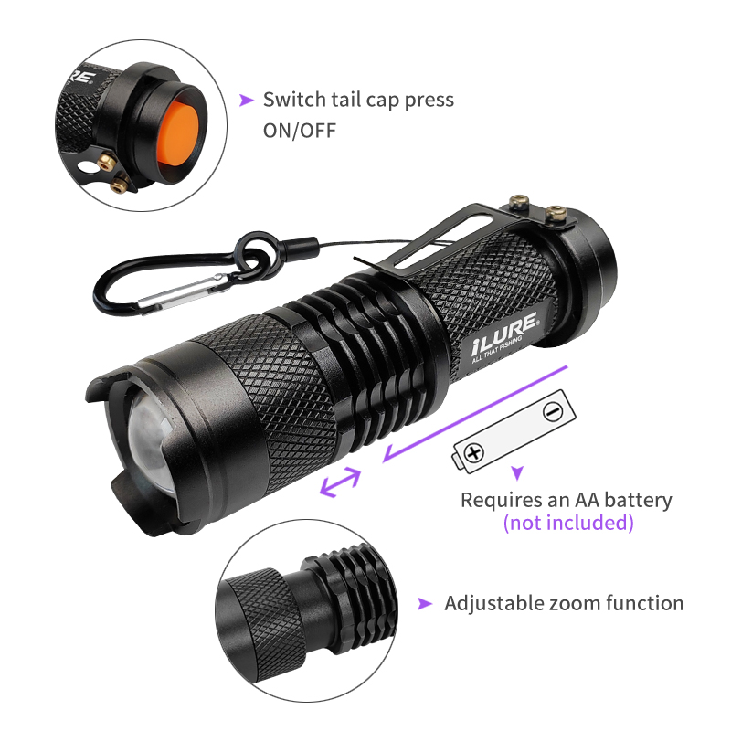 Mini UV Flashlight 395nm Ultra - Fishing Lure Making Kit recension och pris