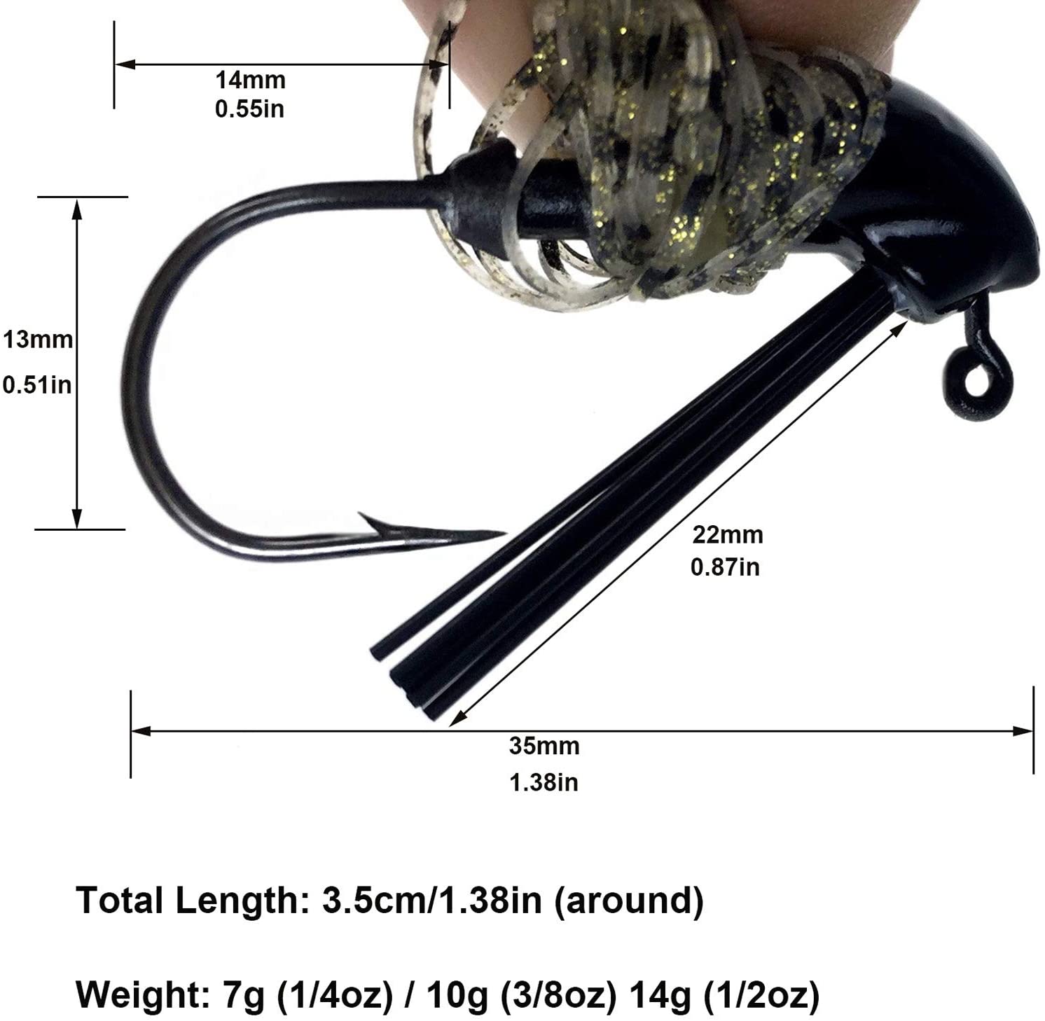 THKFISH 5pcs Jig Fishing Lures - Fishing Lure Buzzbait recension och pris