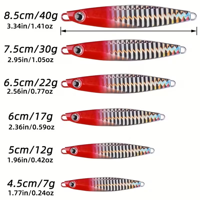 12pcs Fishing Metal Lures Jig  - Fishing Lure Blade Bait recension och pris