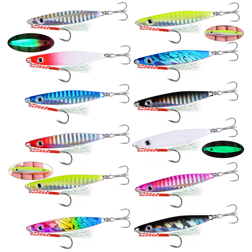 12pcs Fishing Metal Lures Jig  - Fishing Lure Blade Bait recension och pris