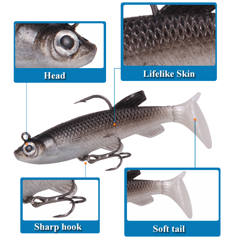 T Tail Soft Bait Soft Lures Si - Fishing Lure Soft Plastic recension och pris